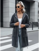 Dámsky kabát MELBY sivý FashionStreet NY0479 Dámsky kabát MELBY sivý FashionStreet NY0479