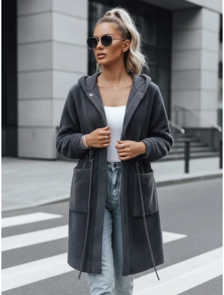 Dámsky kabát MELBY sivý FashionStreet NY0479 Dámsky kabát MELBY sivý FashionStreet NY0479