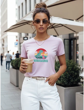 Dámske tričko na Deň matiek s potlačou Mamasaura fialové FashionStreet NX5027RY