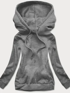 Tmavo šedá dámska tepláková mikina (W02-5)