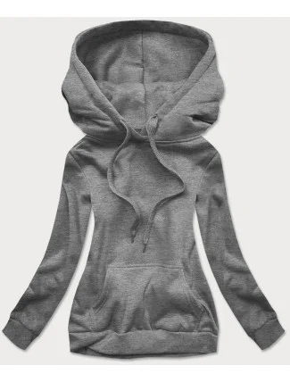 Tmavo šedá dámska tepláková mikina (W02-5)