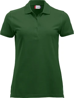 Clique Classic Marion S/S Dámske piqué polo z hrubej bavlny 67.8246 fľaškovozelená
