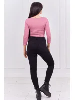 Blúzkové body s potlačou pištole tmavo ružové
