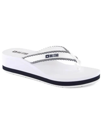 Dámske žabky na podpätku W NN274A726 white - Big Star