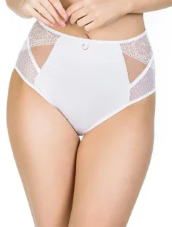 Vysoké dámske nohavičky DOTS 19057 White