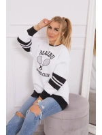 Zateplená mikina Malibu biela+čierna