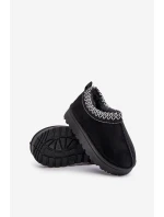 Śniegowce Botki Dziecięce Na Platformie Ocieplane Futerkiem Czarne Vilabria