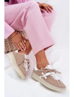 Niskie Buty Sportowe Damskie Beżowe Zelevelis