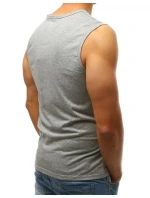 Pánske tielko bez potlače svetlo šedé FashionStreet RX3498