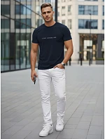 Pánske bavlnené tričko s nápisom Los Angeles tmavomodré FashionStreet NX5099R Pánske bavlnené tričko s nápisom Los Angeles tmavomodré FashionStreet NX5099R