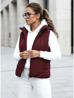 Dámska prešívaná vesta LIKEHUGS bordová FashionStreet TY4976 Dámska prešívaná vesta LIKEHUGS bordová FashionStreet TY4976