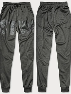 Pánske tepláky s potlačou Dark Grey (8K191)