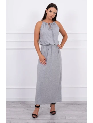 Boho šaty so šedými záhybmi