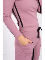 Súprava s dvojitými pruhmi tmavo ružová