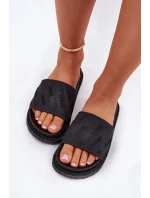 Dámske papuče na platforme Big Star - čierne