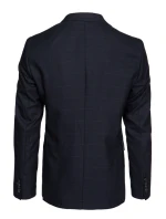 Pánske jednoradové sako v tmavomodrej farbe FashionStreet MX0623