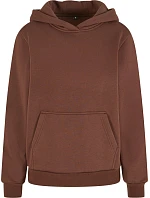Build your Brand BY 289 Dámska mikina s kapucňou oversize „Fluffy“ 56.0289 čokoládovo hnedá