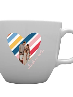 Personalizovaný keramický hrnček MEGA XXL s objemom 1 000 ml s výrezom pre fotografiu na pozadí