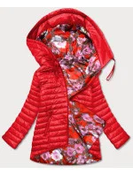 Červená obojstranná dámska kvetovaná bunda (PC-6105-16) Červená obojstranná dámska kvetovaná bunda (PC-6105-16)