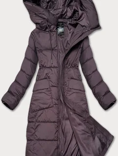 Dámska prešívaná dlhá zimná bunda Libland Brown (7767)