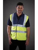 Yoko HVW 100 Hi-Vis bezpečnostná vesta 79.W100 červená/výrazne žltá Yoko HVW 100 Hi-Vis bezpečnostná vesta 79.W100 červená/výrazne žltá