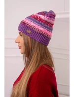 Fleecová čiapka Patrycja K254 pink neon+violet