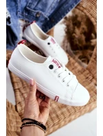 Dámske kožené tenisky Big Star GG274005 White-Red