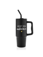 HEZKÝ DEN MILÁČKU - černý cestovní termohrnek 900 ml