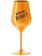 BUBUBUBLINKY - oranžový nerozbitný pohár na víno 470 ml