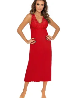 Nočná košeľa Kristina long red - Donna