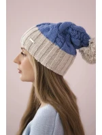 Paris fleecová čiapka K212 modrá+béžová