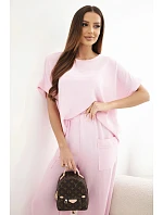 Viskózová blúzka + nohavice candy pink Viskózová blúzka + nohavice candy pink