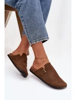 Dámské pantofle a na platformě s přezkou Selio