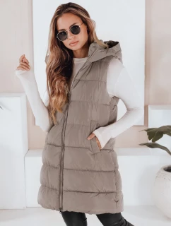 Dámska prešívaná vesta BRITA béžová FashionStreet TY3267