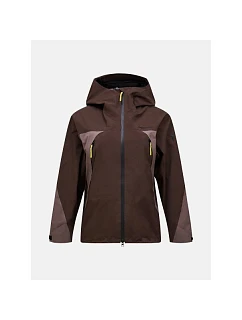Dámska bunda PEAK PERFORMANCE W Ridge Hipe Ace 3L Shell Jacket, hnedá farba