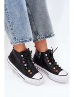 Dámske kožené vysoké tenisky GOE RR2N4101 Black Dámske kožené vysoké tenisky GOE RR2N4101 Black