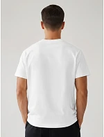 Pánske oversize tričko s potlačou lebky biele FashionStreet NX1016R