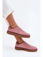 Zamszowe Damskie Sneakersy Daniel Lopez Just Dare SS2D4010 Różowe