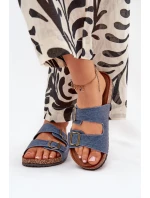 Dámske papuče na korkovej platforme s prackami Dark Denim Vesina Dámske papuče na korkovej platforme s prackami Dark Denim Vesina