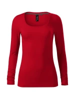 Odvážny vzorec trička červený