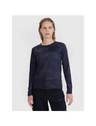 Dámske rýchloschnúce cyklistické tričko s dlhým rukávom 4F 4FWSS25TFLOF344-20A