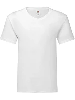 Fruit of the Loom Iconic 150 V-Neck T Tričko s výstrihom do V 16.1442 biele