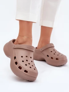 Dámske penové sandále na pevnej podrážke Big Star RR274A121 Dark Beige