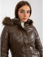 Dámska bunda NM KR H 898 79P tmavo hnedá