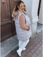 Dámska prešívaná vesta plus size MIRELLI fialová FashionStreet TY2923