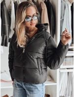 Dámska krátka páperová bunda GLAMVO s kapucňou čierna FashionStreet TY4950