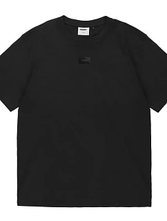 Tričko Prosto Jacquard Label KL261MTEE1042, čierne, veľkosť L
