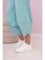 Bavlnená mikina nohavice set mätová