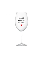 BEST MOMS IN THE WORLD - číry pohár na víno 350 ml