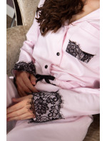 Dámske pyžamo Anastasia Light Pink with Black - Momenti Per Me